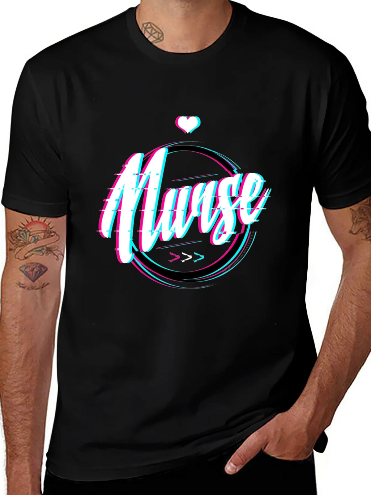 Nurse Glitch T-Shirt - Unique Medical Apparel product image 1