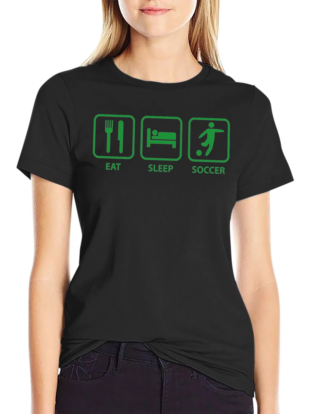 Eat Sleep Soccer T-Shirt - Black product image 5
