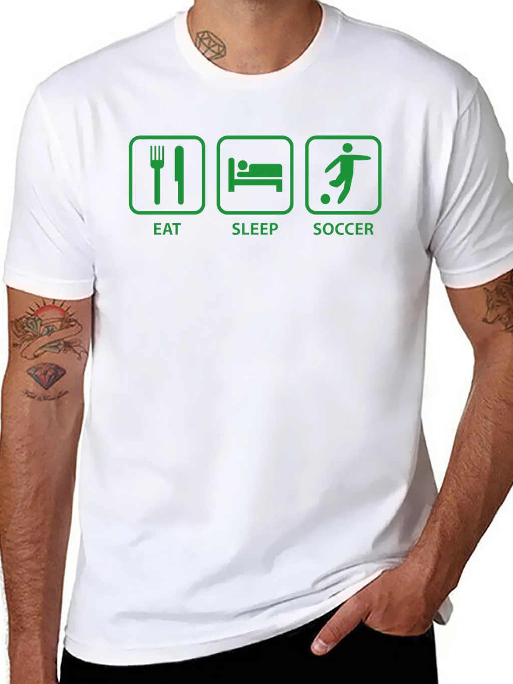 Eat Sleep Soccer T-Shirt - Black product image 10
