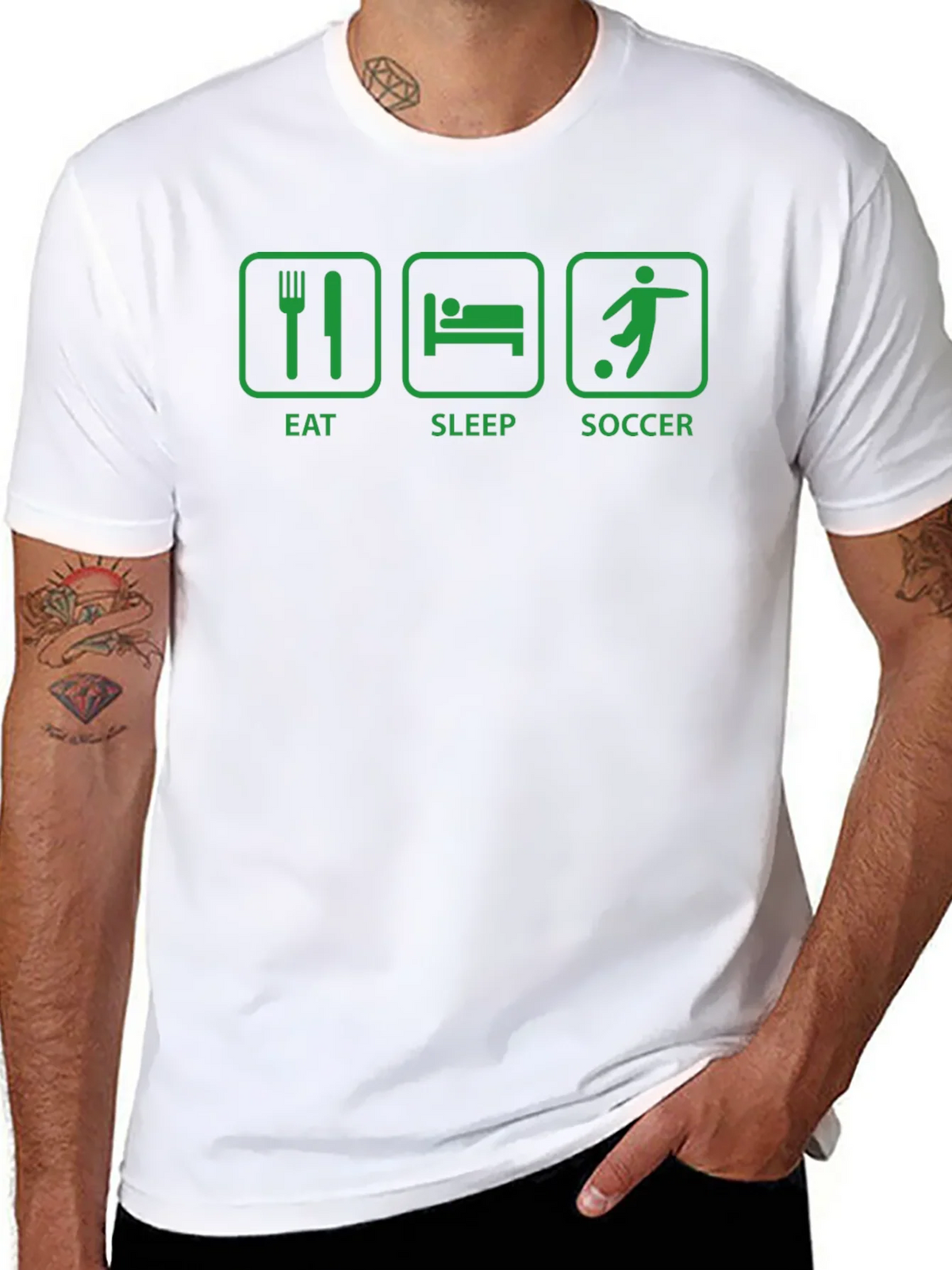 Eat Sleep Soccer T-Shirt - Black product image 10
