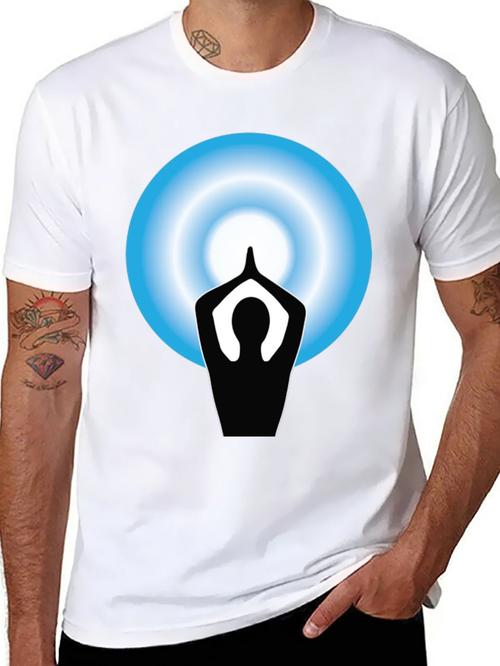 Yoga Meditation Graphic Black T-Shirt product image 10