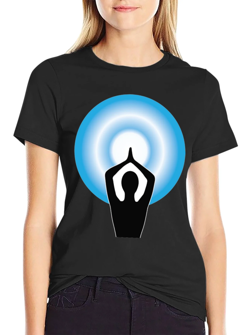 Yoga Meditation Graphic Black T-Shirt product image 5