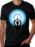 Yoga Meditation Graphic Black T-Shirt product image 1