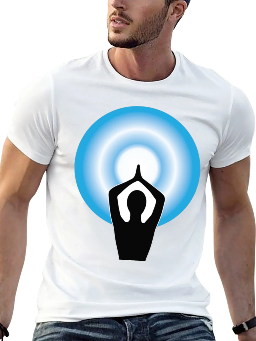 Yoga Meditation Graphic Black T-Shirt product image 4