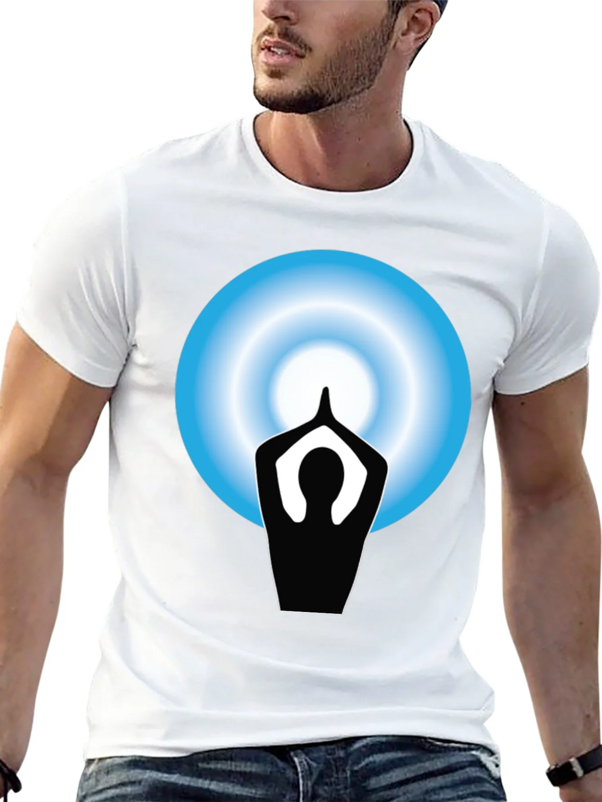 Yoga Meditation Graphic Black T-Shirt product image 4