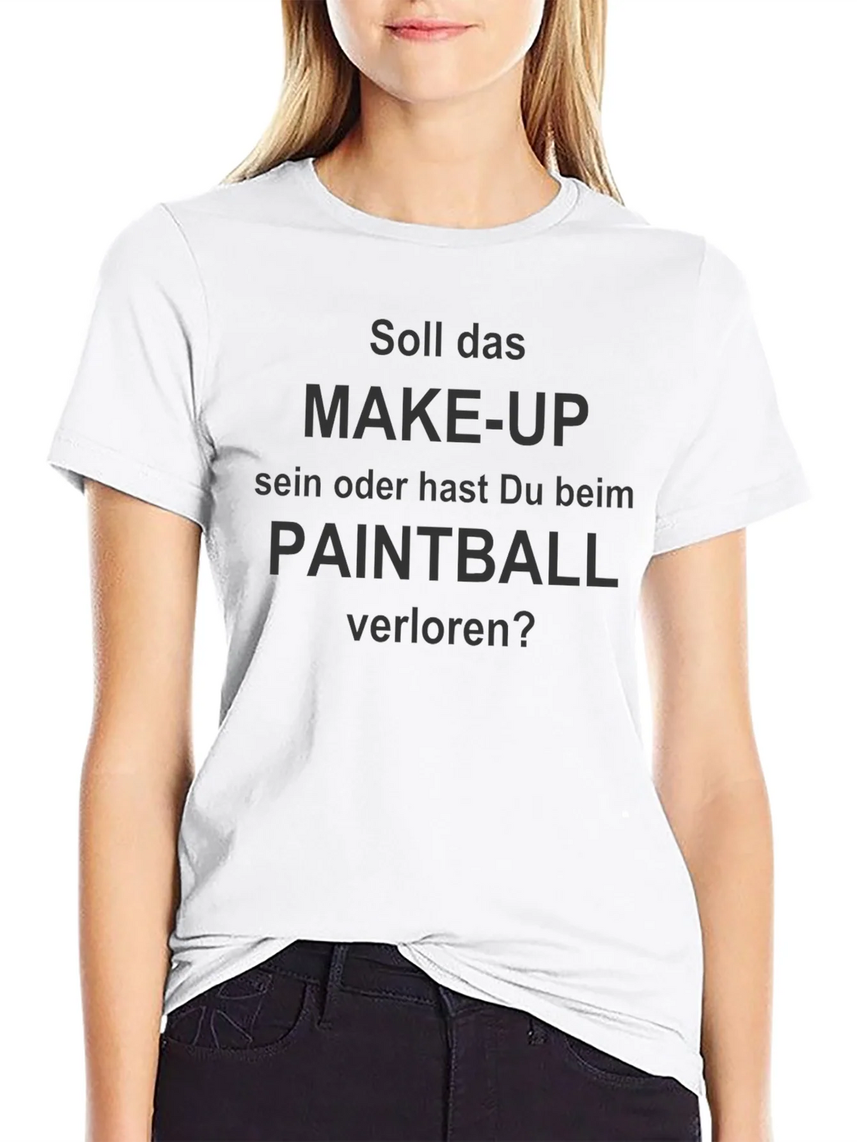 Funny Paintball or Make-up? Black T-Shirt product image 11