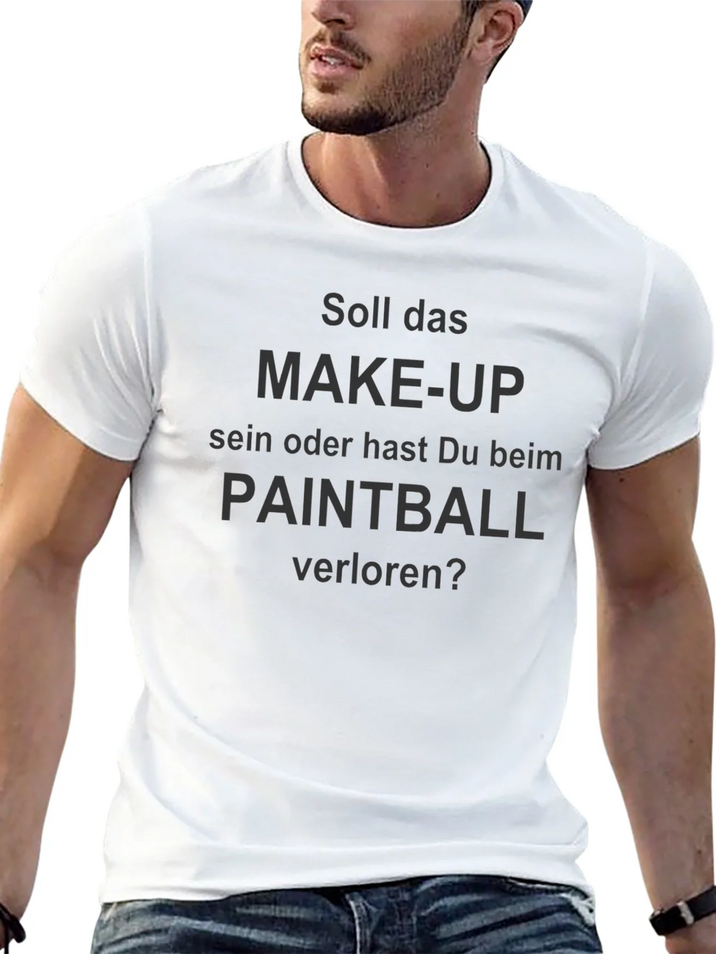 Funny Paintball or Make-up? Black T-Shirt product image 4