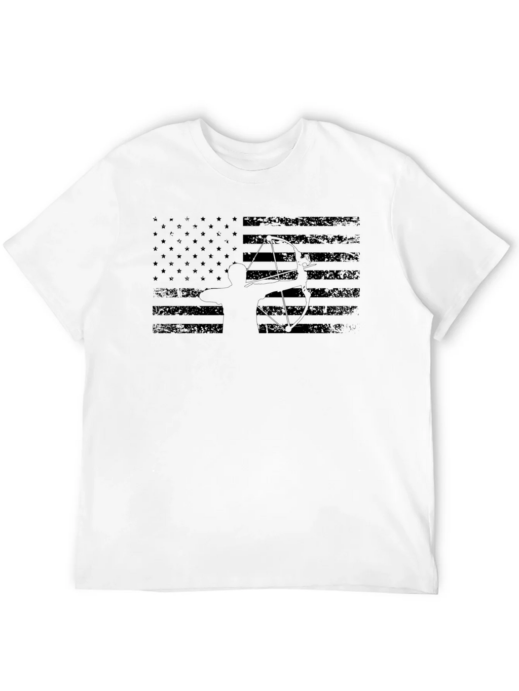 American Flag Archer Graphic Tee - Black Cotton product image 3