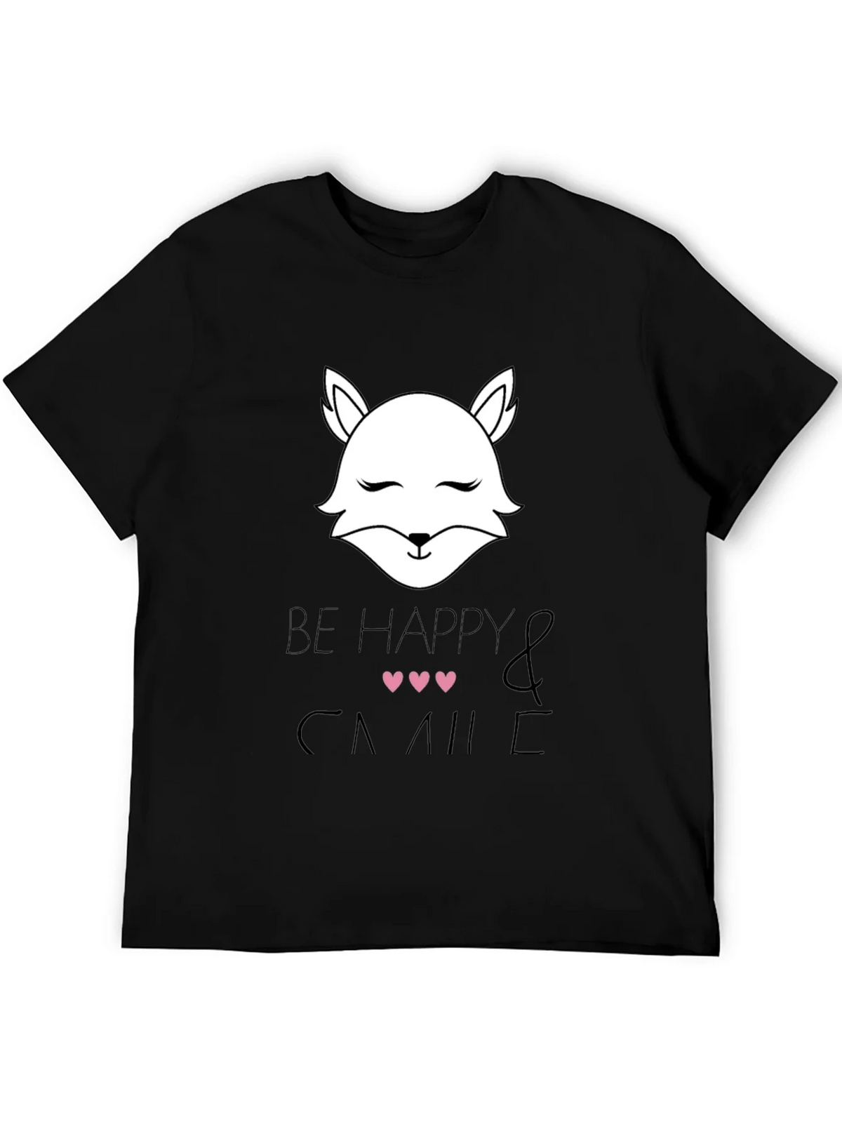 Be Happy and Smile T-Shirt with Cute Fox Design product image 8