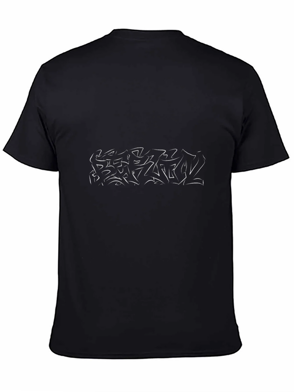 Abstract Line Art Black T-Shirt product image 7