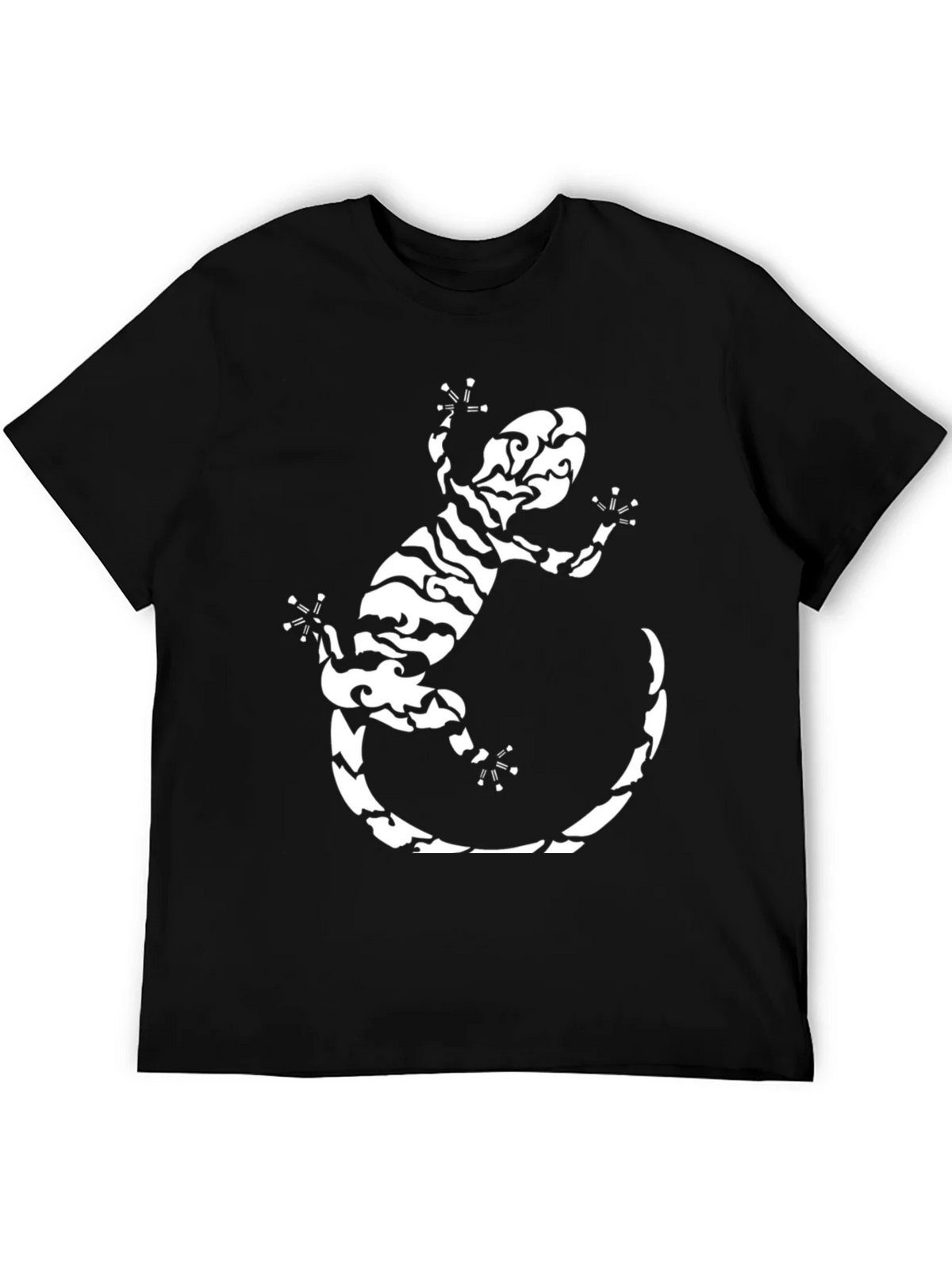 Tribal Gecko Graphic Tee - Stylish Black T-Shirt product image 8