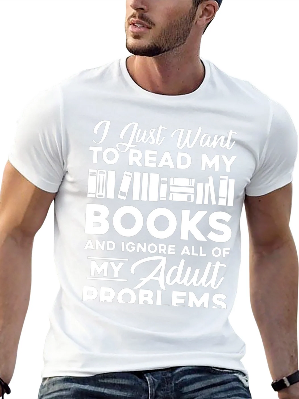Book Lover T-Shirt - Read Books Ignore Problems! product image 4