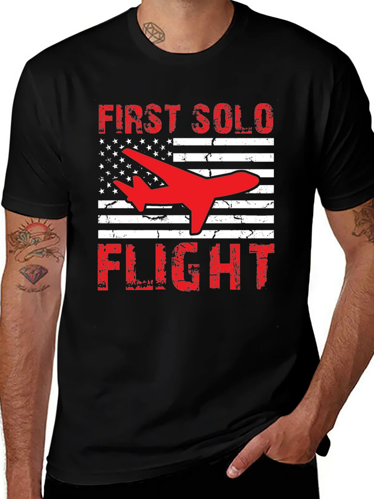First Solo Flight Patriotic T-Shirt product image 1