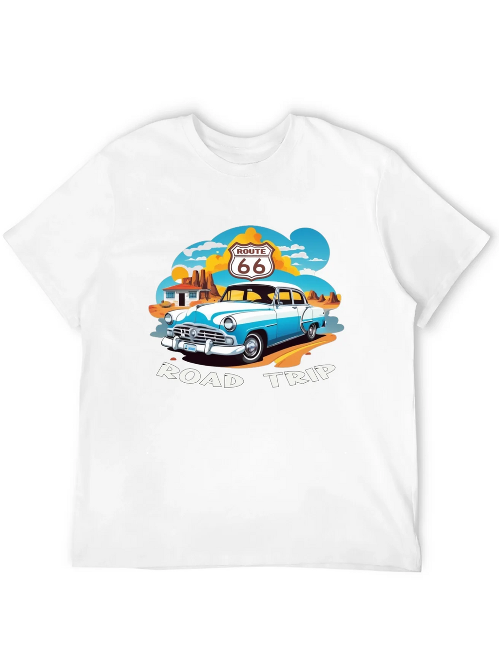 Route 66 Road Trip Black Graphic Tee product image 3