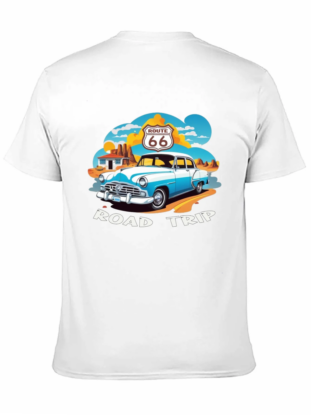 Route 66 Road Trip Black Graphic Tee product image 2