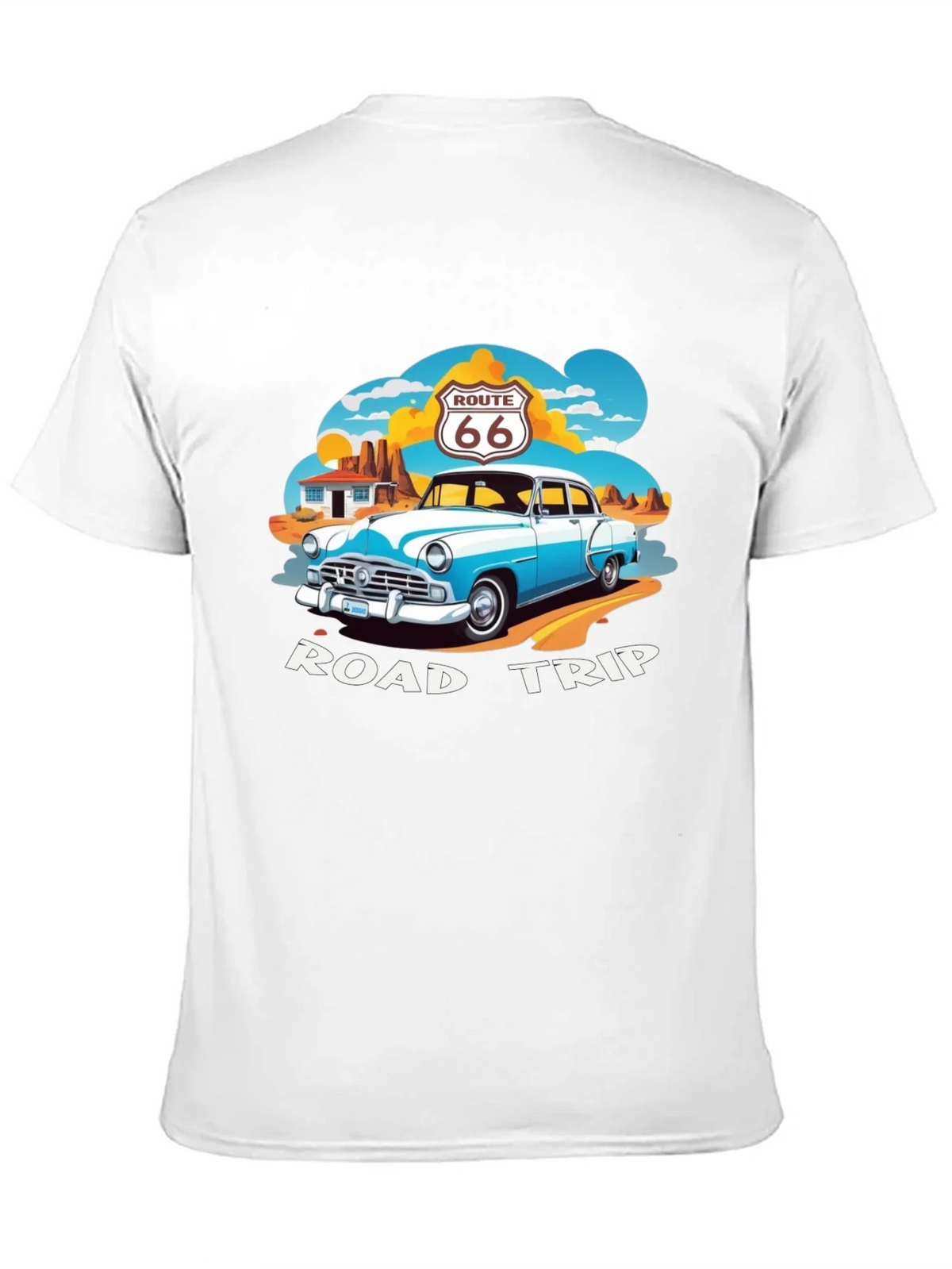Route 66 Road Trip Black Graphic Tee product image 2