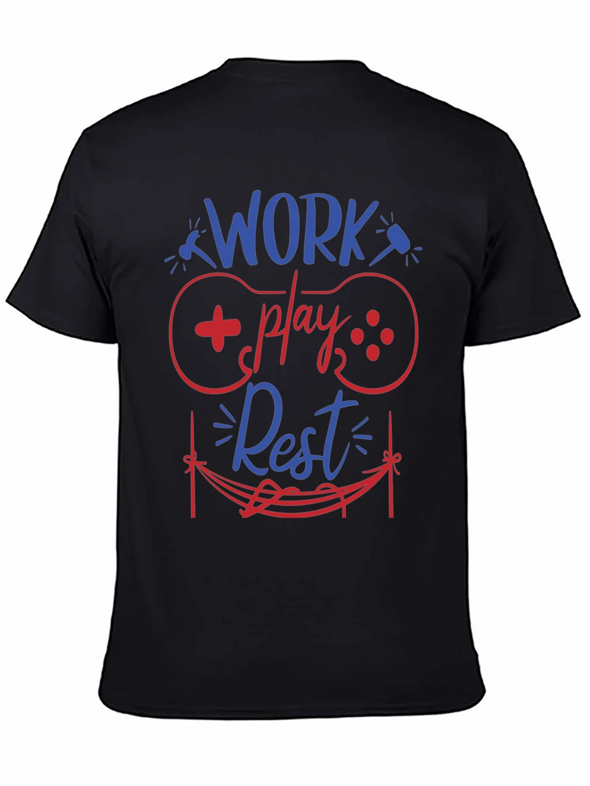 Work Play Rest Gamer Graphic T-Shirt product image 7