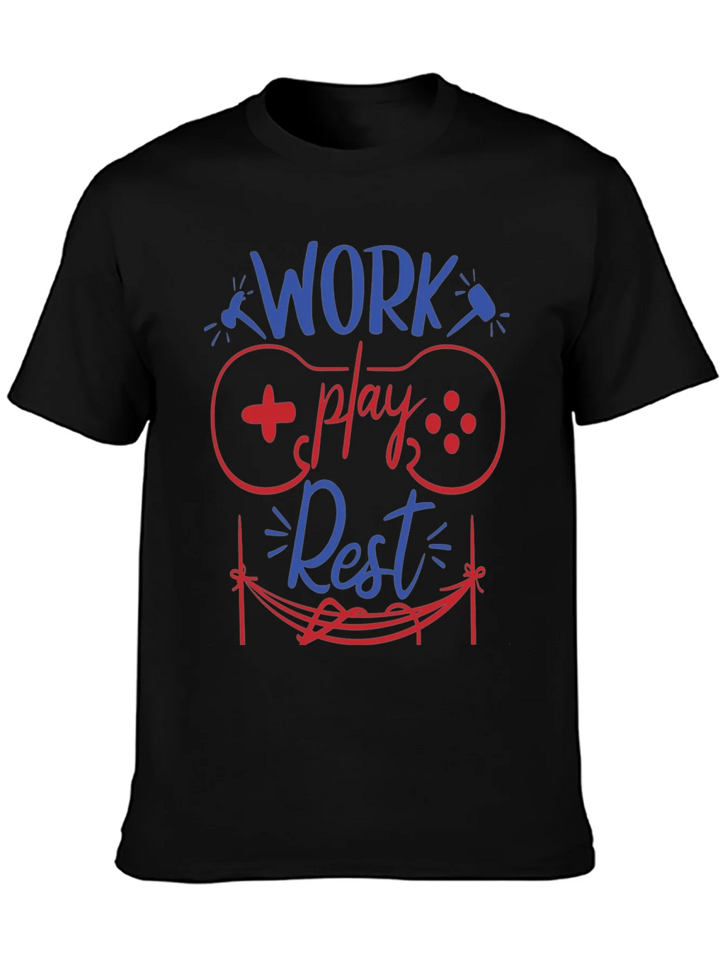 Work Play Rest Gamer Graphic T-Shirt product image 6