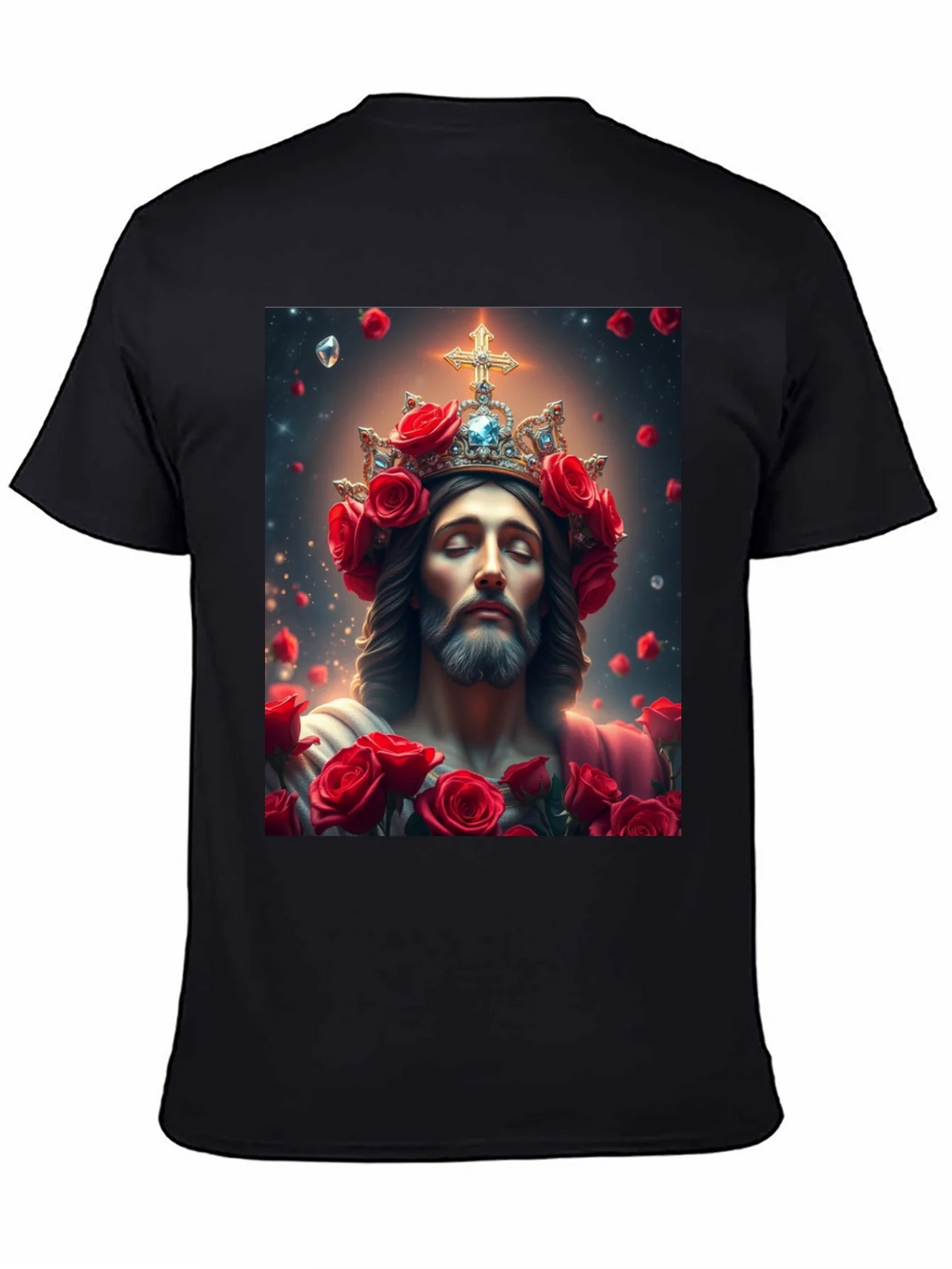 Jesus with Roses Graphic T-Shirt - Divine Apparel product image 7