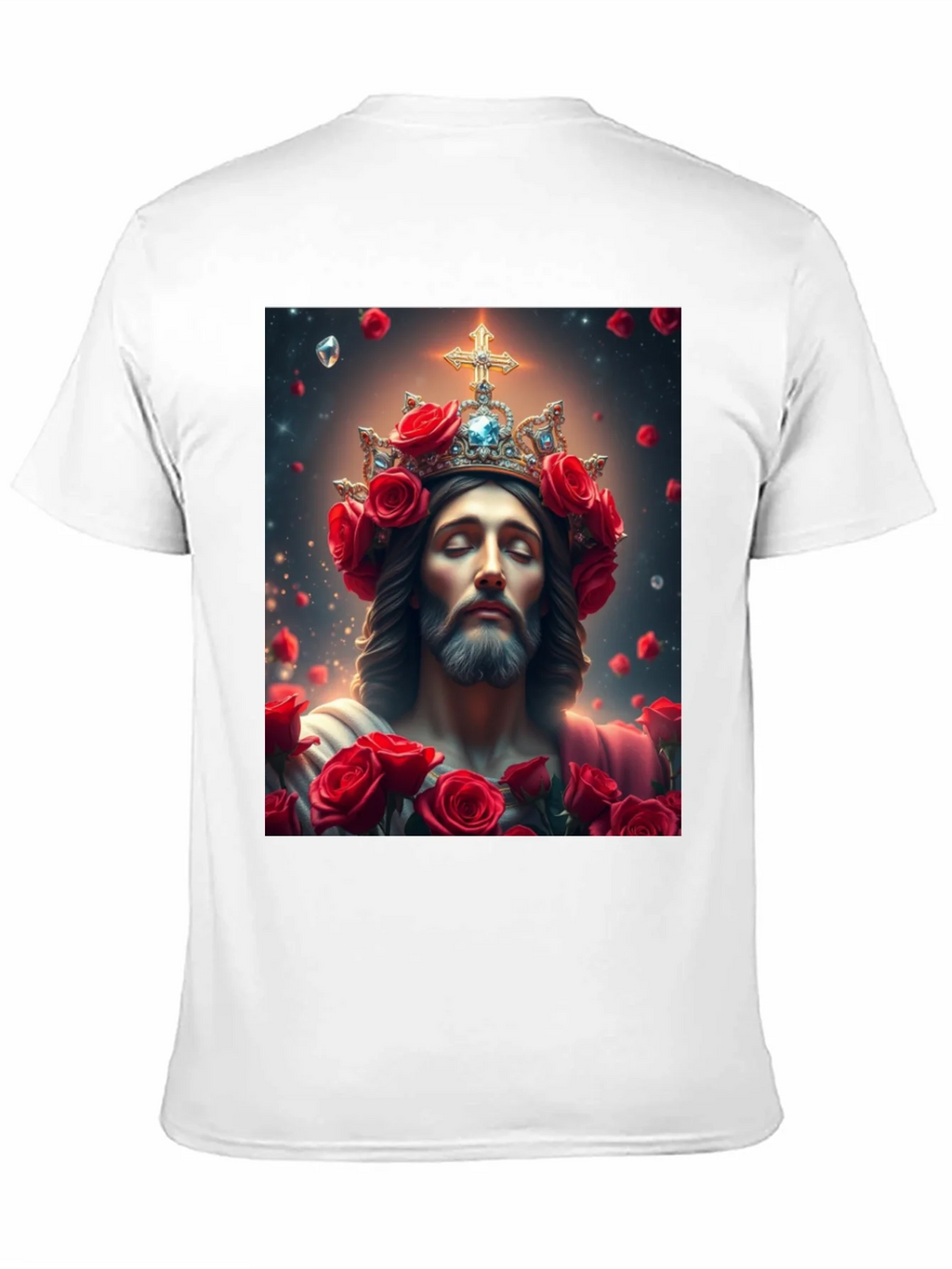 Jesus with Roses Graphic T-Shirt - Divine Apparel product image 2