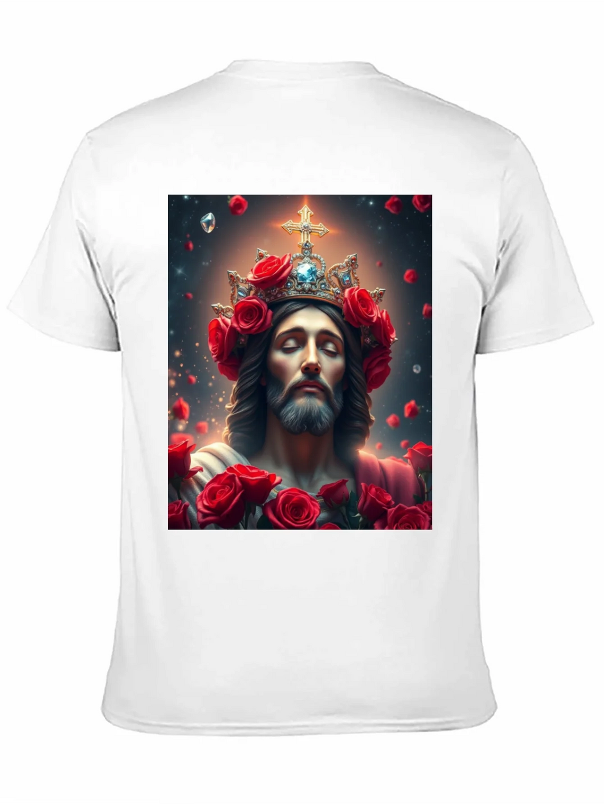 Jesus with Roses Graphic T-Shirt - Divine Apparel product image 2