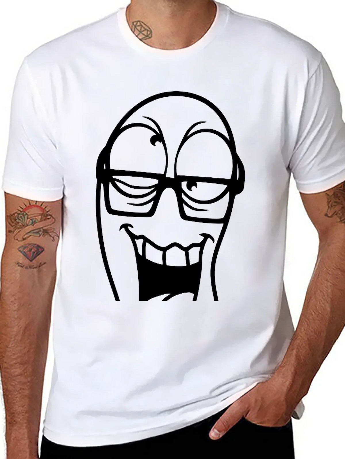 Funny Face Graphic Tee - Black T-Shirt product image 10