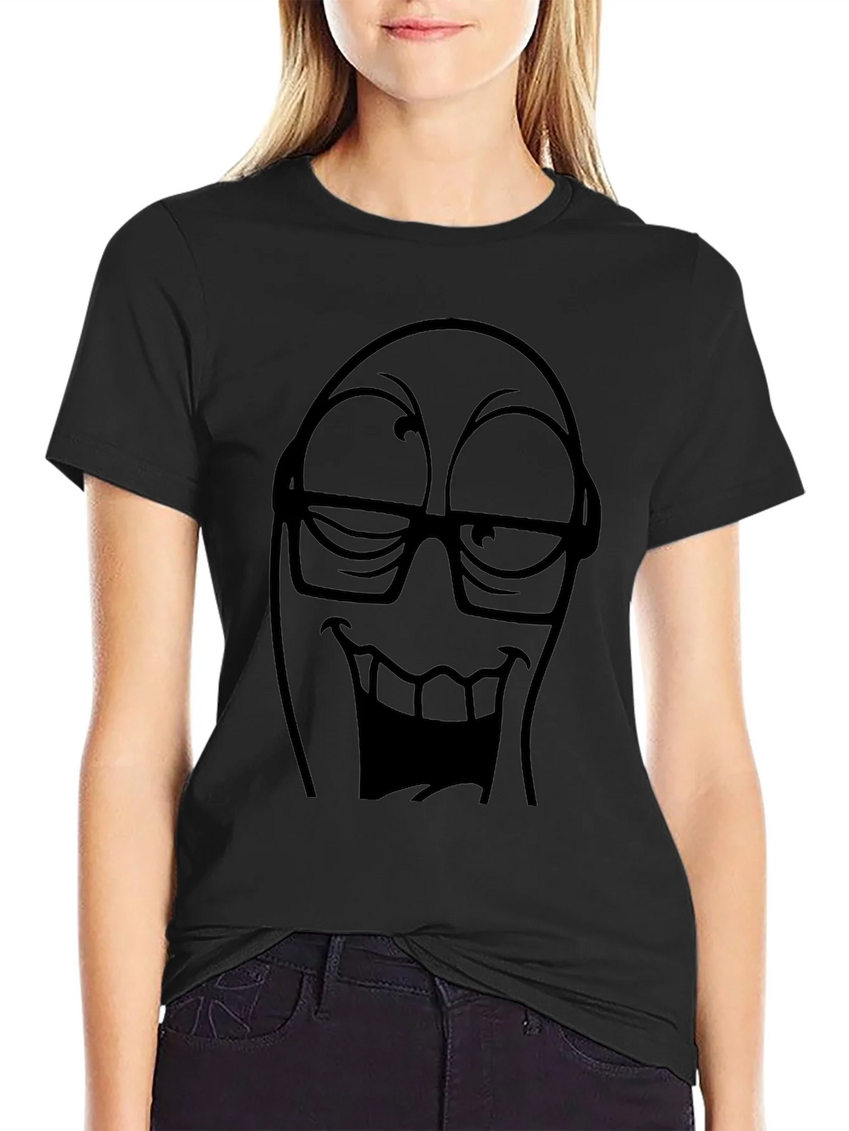 Funny Face Graphic Tee - Black T-Shirt product image 5