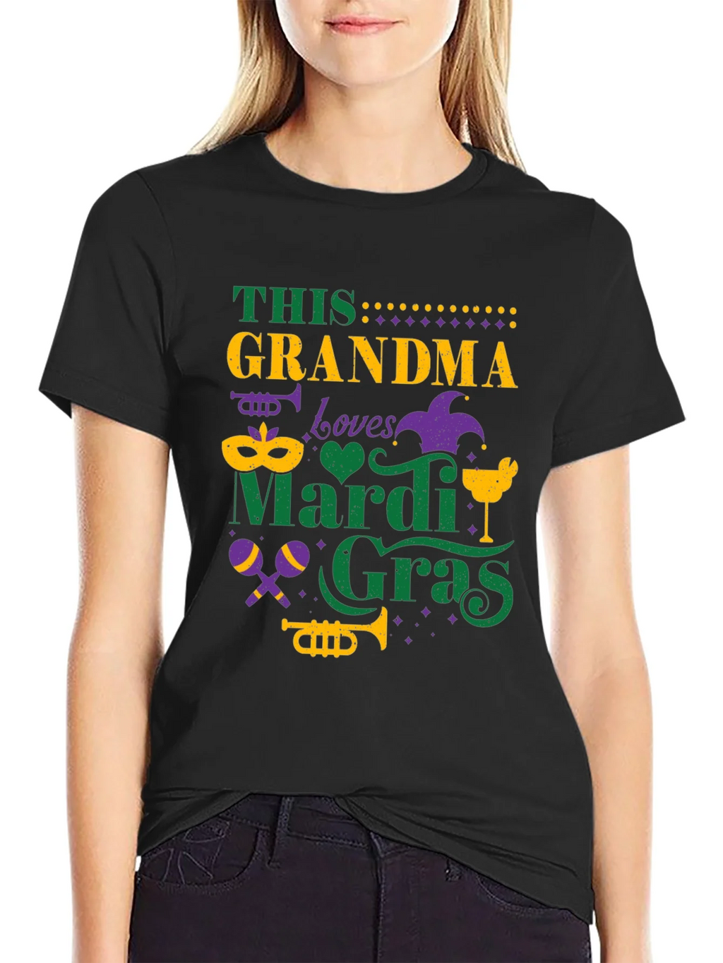 Mardi Gras Grandma Tee - Festive Holiday Shirt product image 5