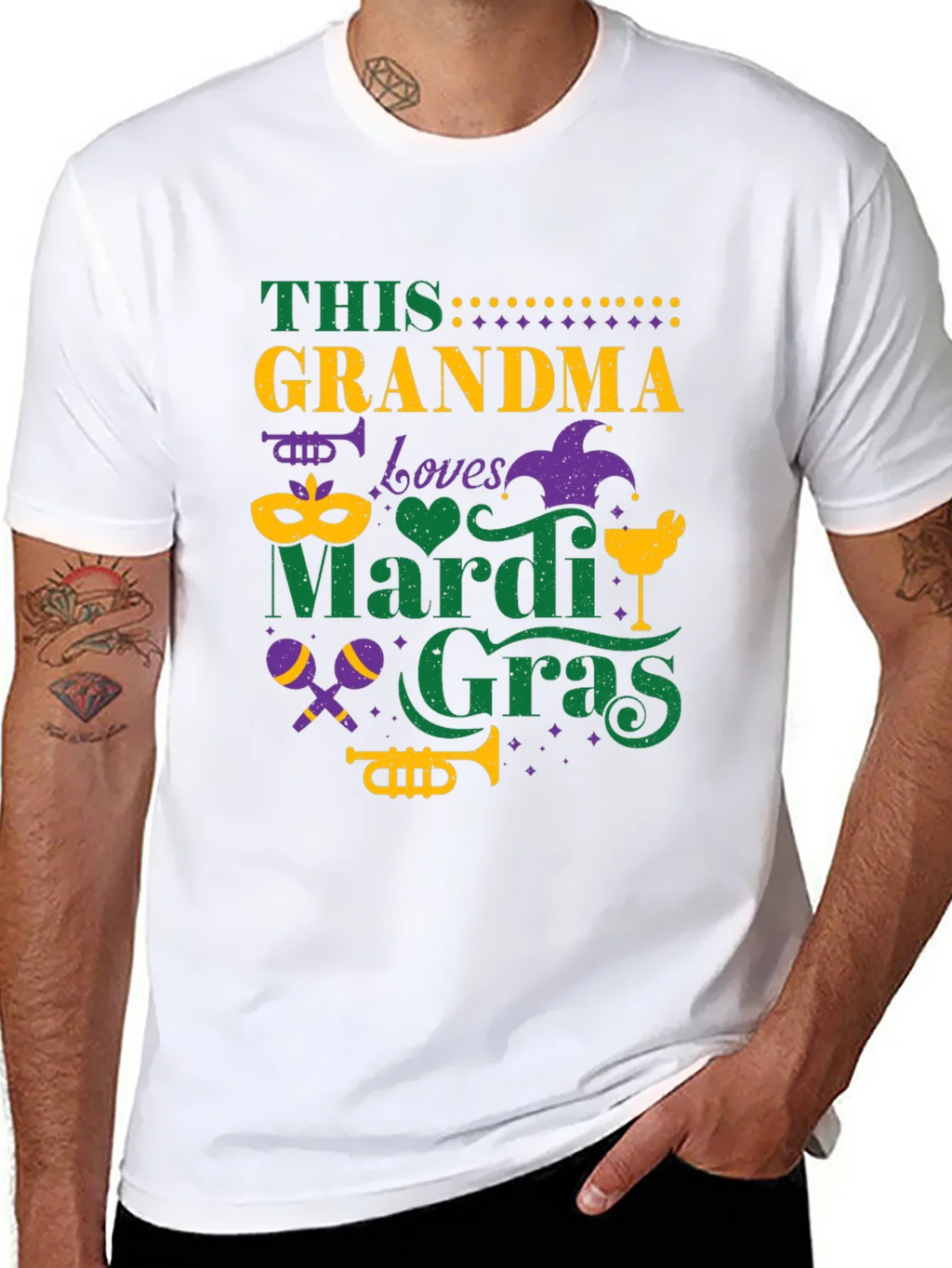 Mardi Gras Grandma Tee - Festive Holiday Shirt product image 10