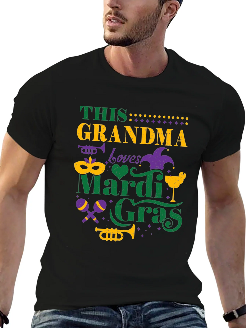 Mardi Gras Grandma Tee - Festive Holiday Shirt product image 9