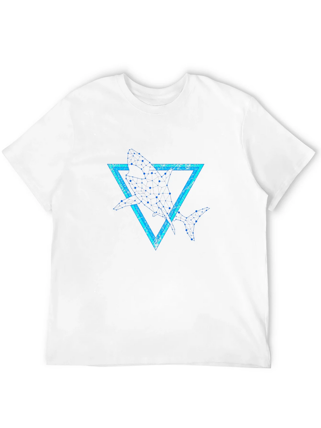 Geometric Shark Graphic Tee - Stylish Black T-Shirt product image 3