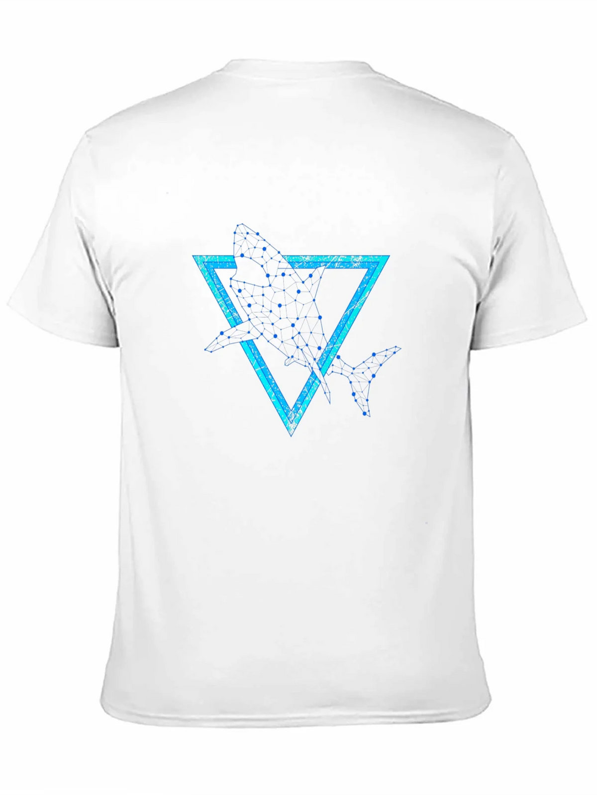 Geometric Shark Graphic Tee - Stylish Black T-Shirt product image 2