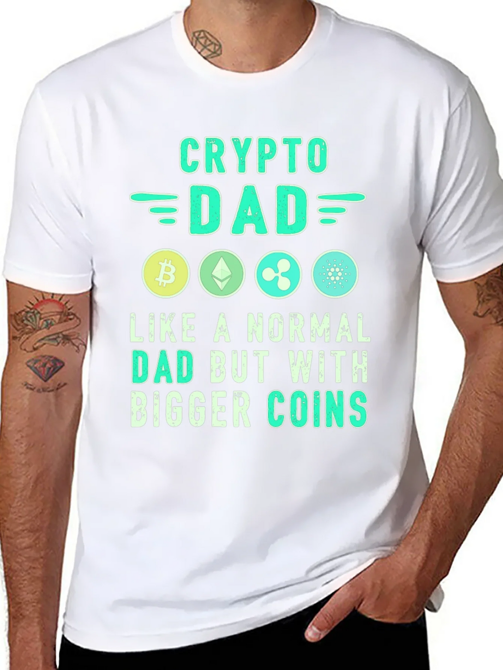 Crypto Dad T-Shirt - Bitcoin Ethereum XRP product image 10