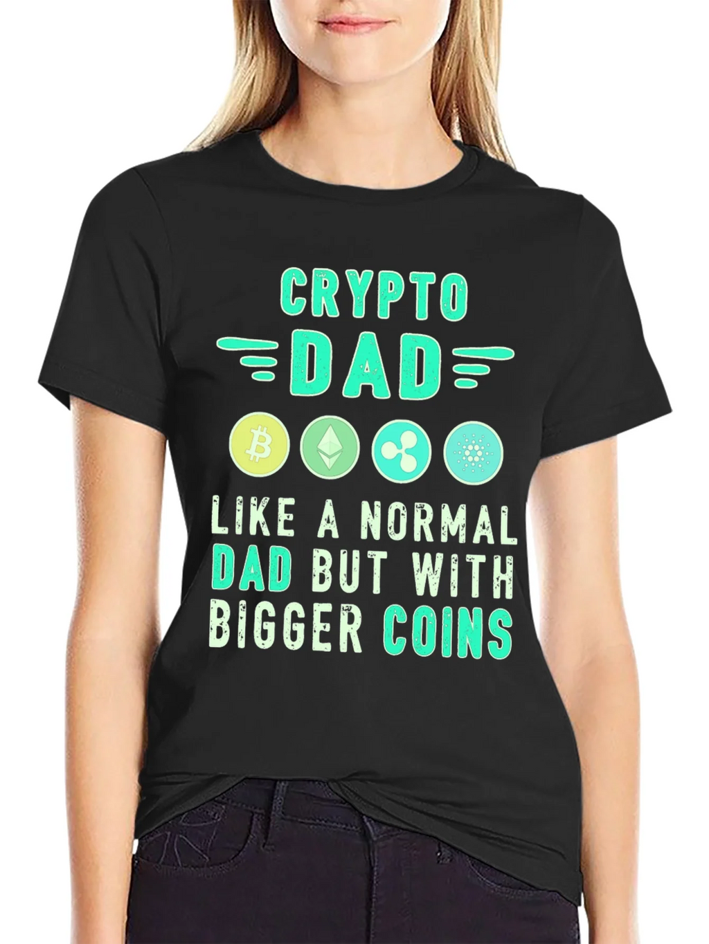 Crypto Dad T-Shirt - Bitcoin Ethereum XRP product image 5