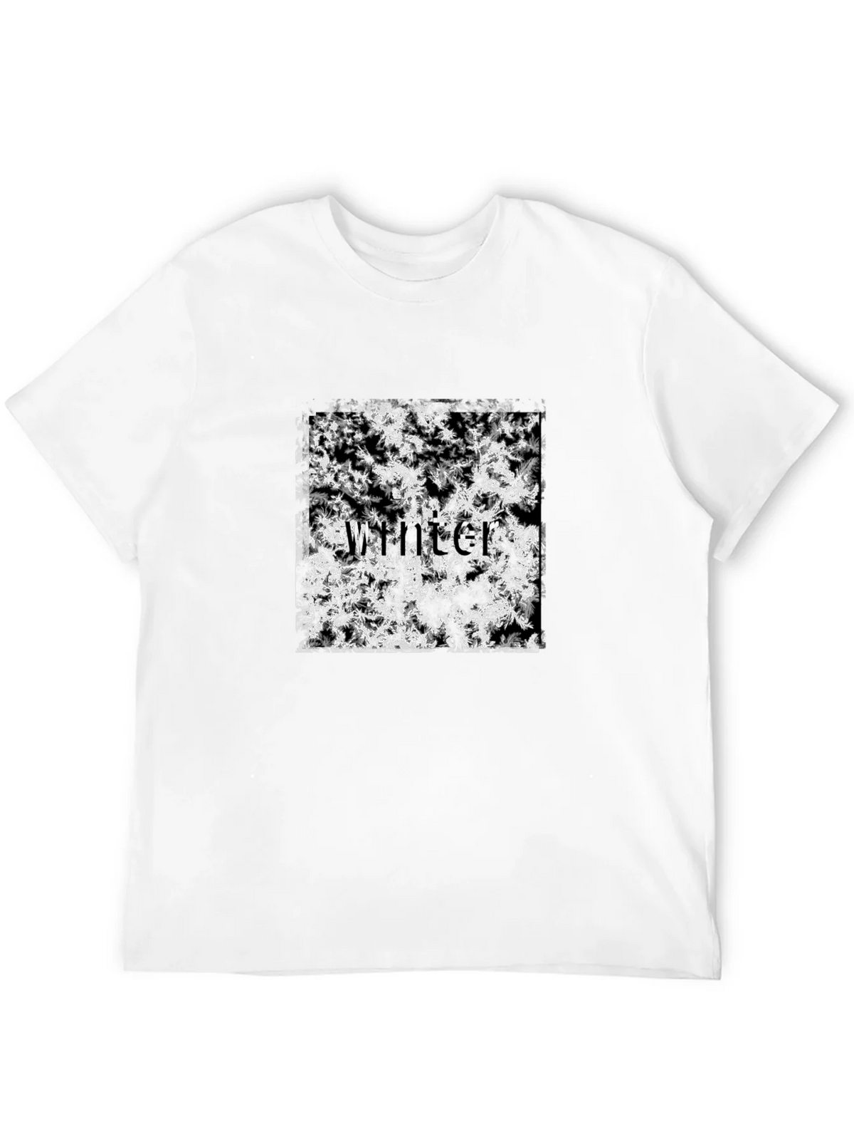 Winter Snowflake T-Shirt - Black Cotton Tee product image 3