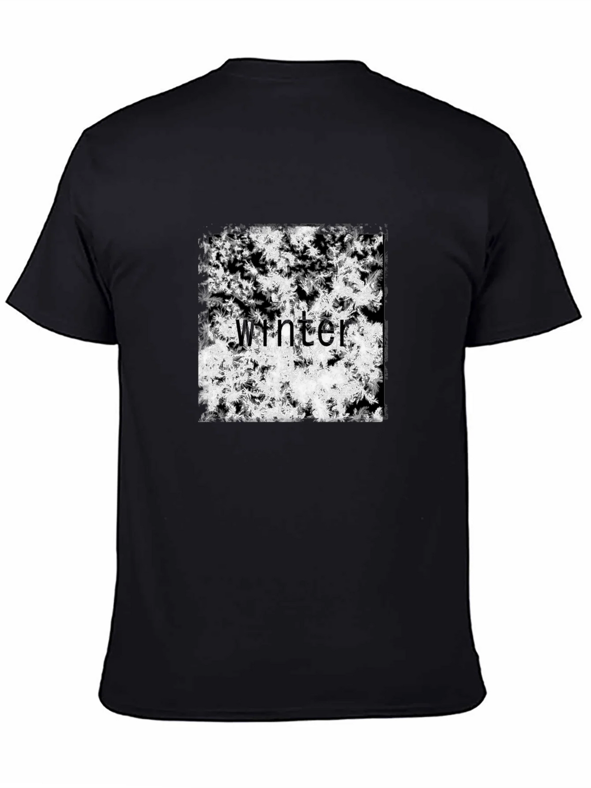 Winter Snowflake T-Shirt - Black Cotton Tee product image 7