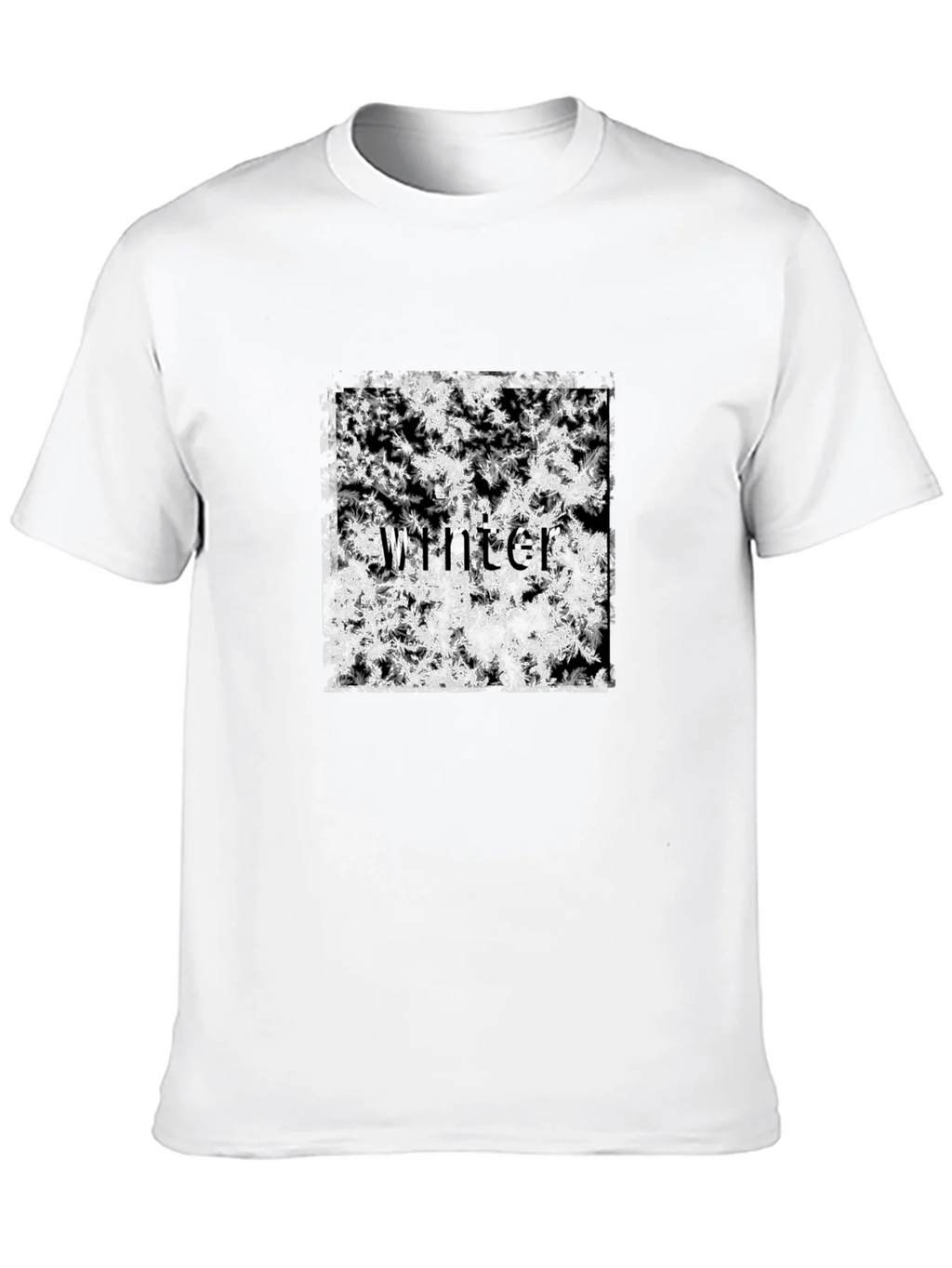 Winter Snowflake T-Shirt - Black Cotton Tee product image 12