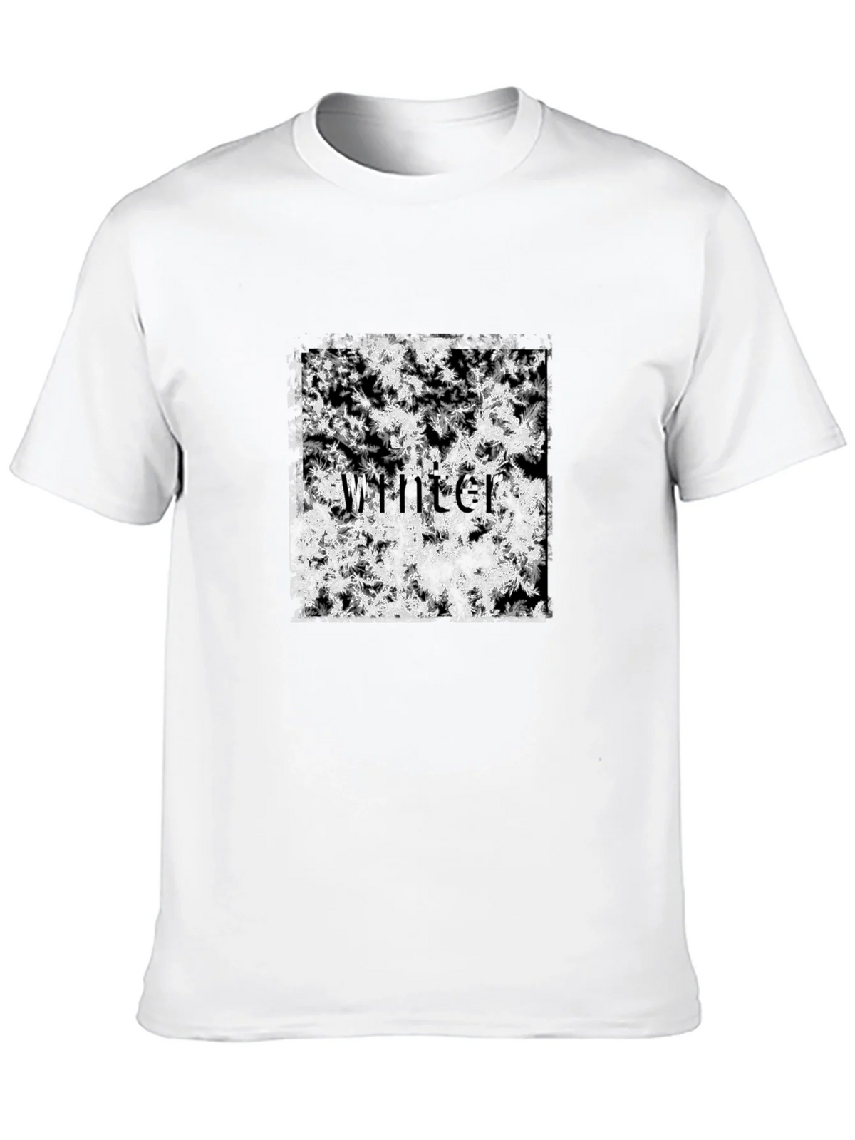 Winter Snowflake T-Shirt - Black Cotton Tee product image 12