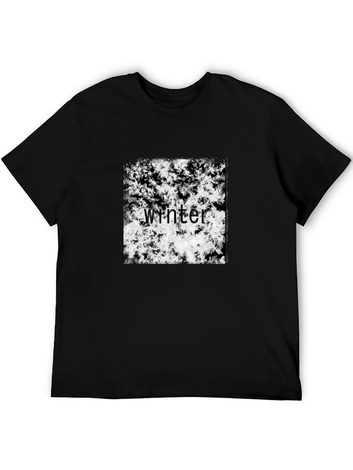 Winter Snowflake T-Shirt - Black Cotton Tee product image 8