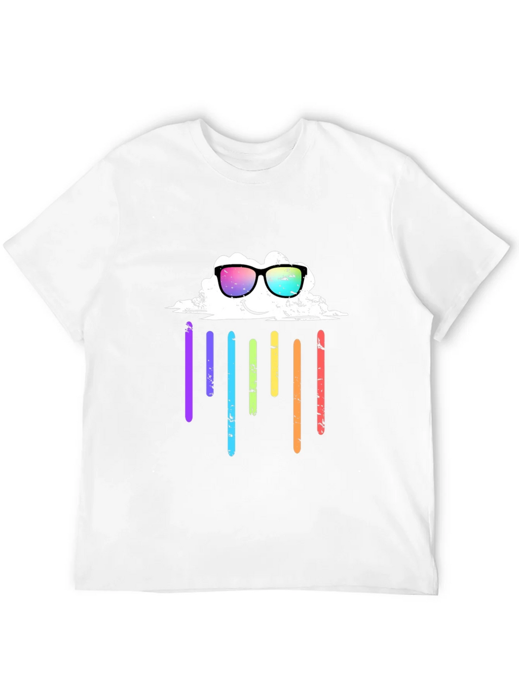Rainbow Cloud Graphic Tee - Black T-Shirt product image 3
