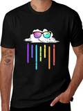Rainbow Cloud Graphic Tee - Black T-Shirt product image 1