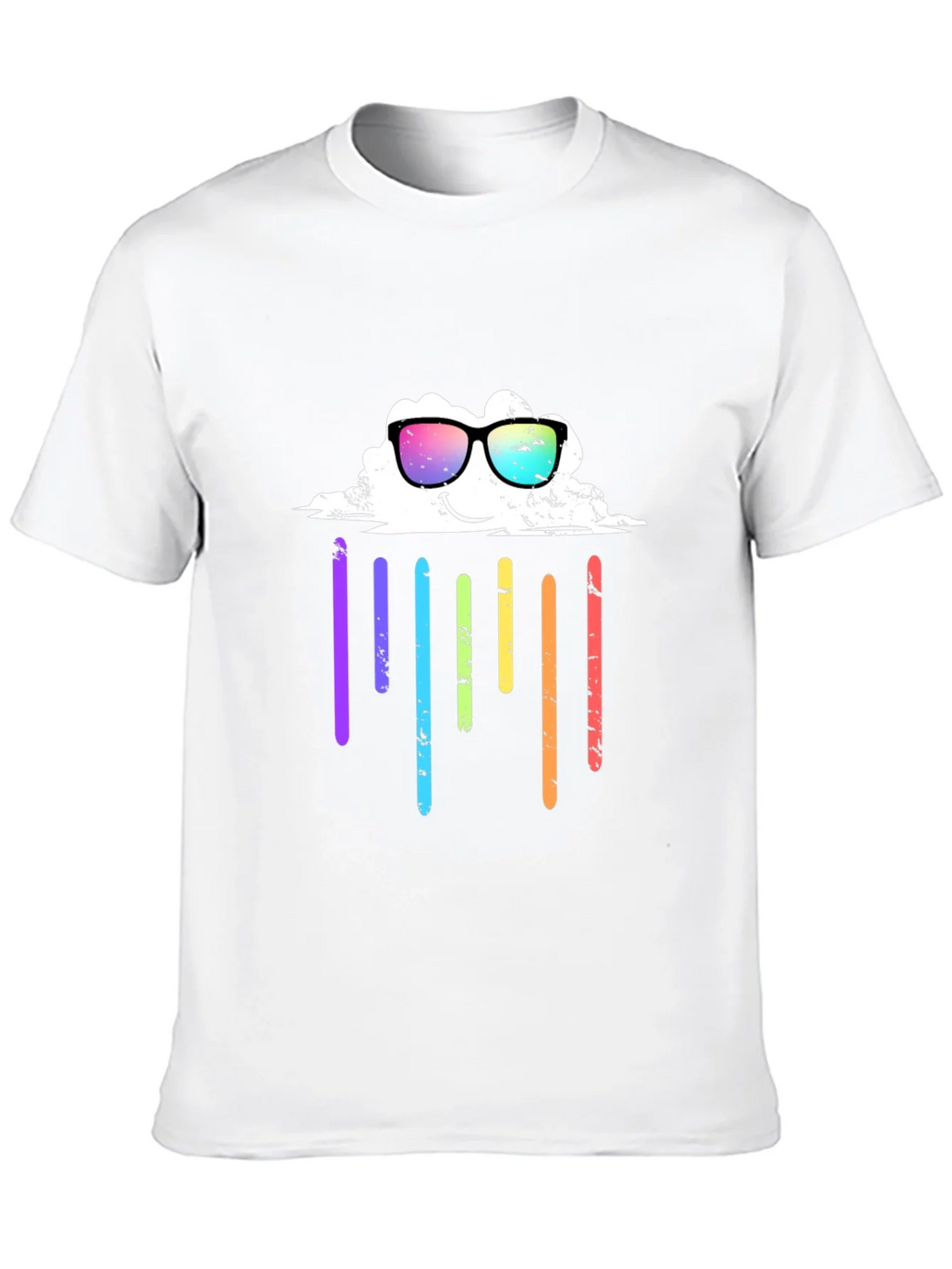 Rainbow Cloud Graphic Tee - Black T-Shirt product image 12