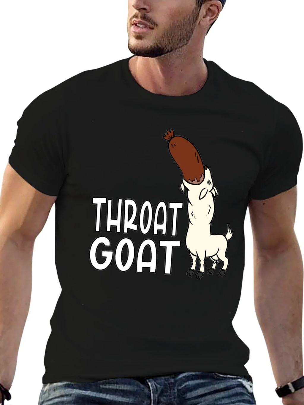 Throat Goat Graphic Tee - Black Unisex Shirt product image 9