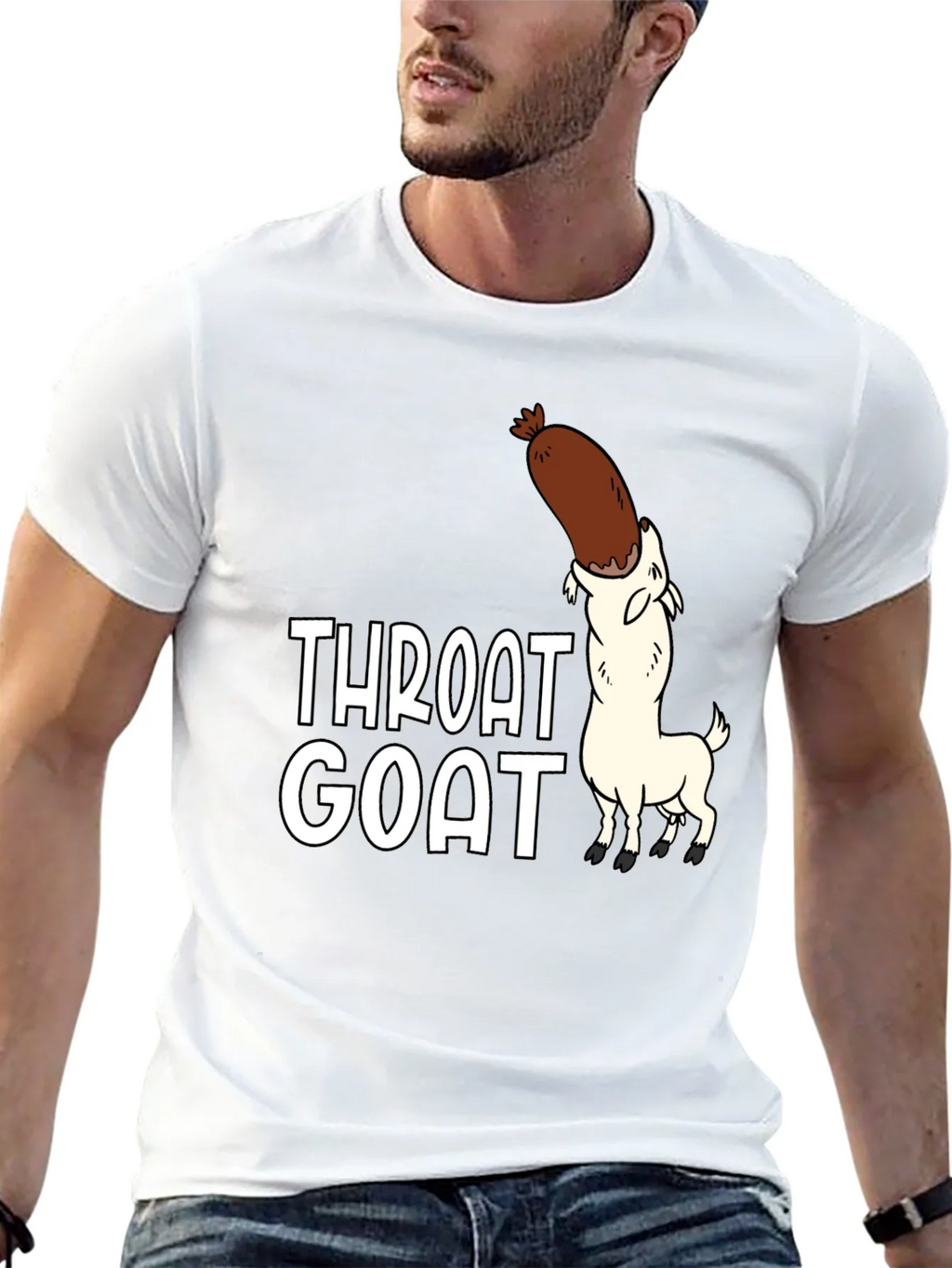 Throat Goat Graphic Tee - Black Unisex Shirt product image 4