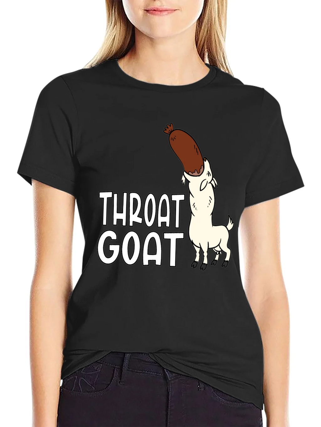 Throat Goat Graphic Tee - Black Unisex Shirt product image 5