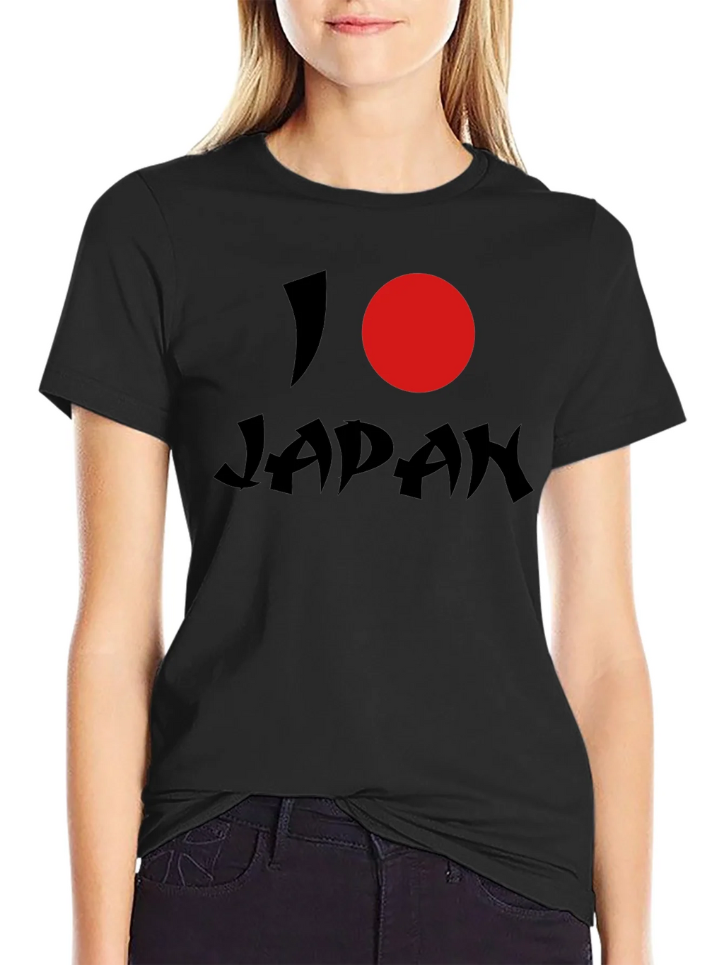 I Heart Japan Graphic Tee - Black Short Sleeve Shirt product image 5