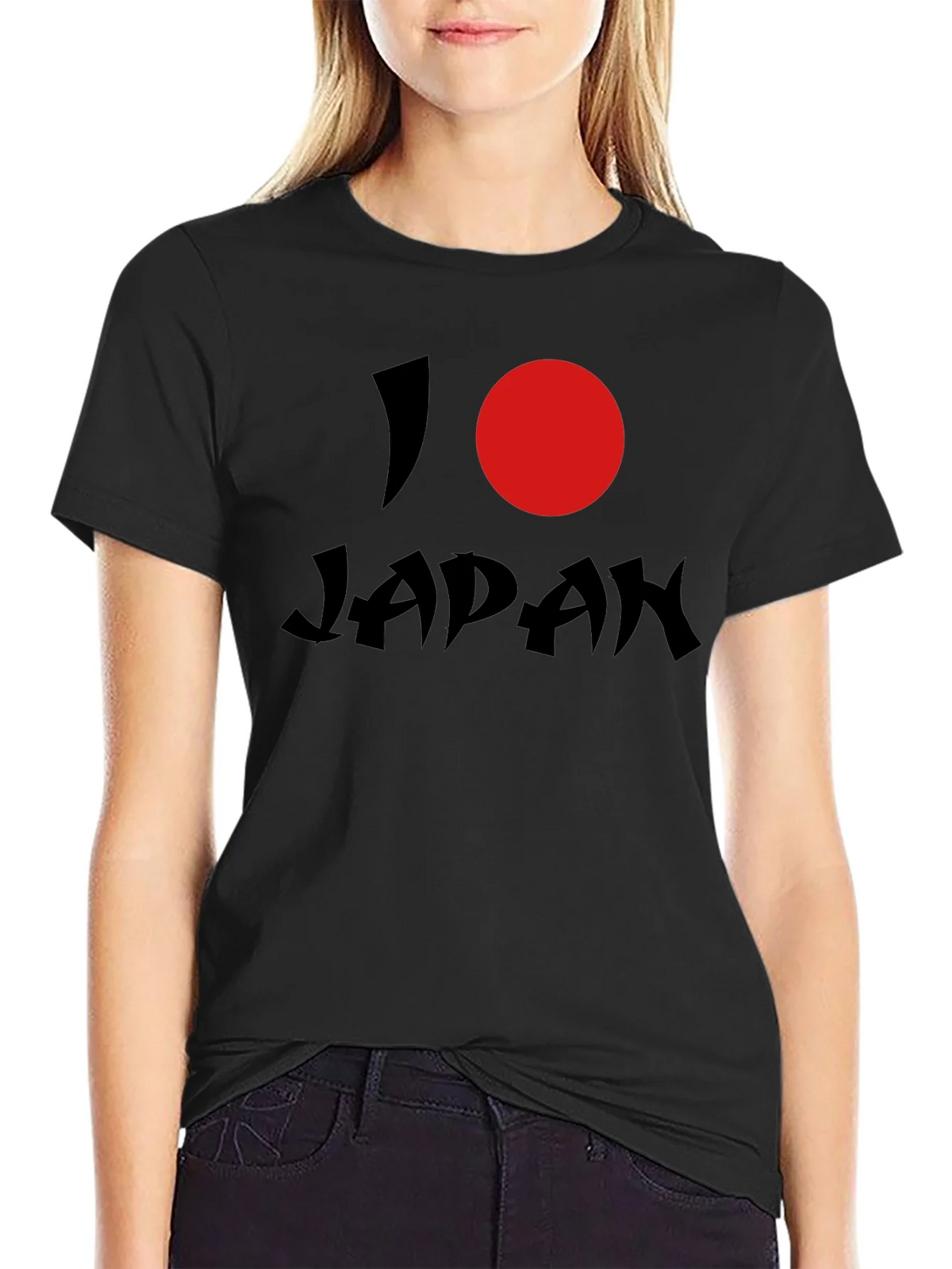 I Heart Japan Graphic Tee - Black Short Sleeve Shirt product image 5