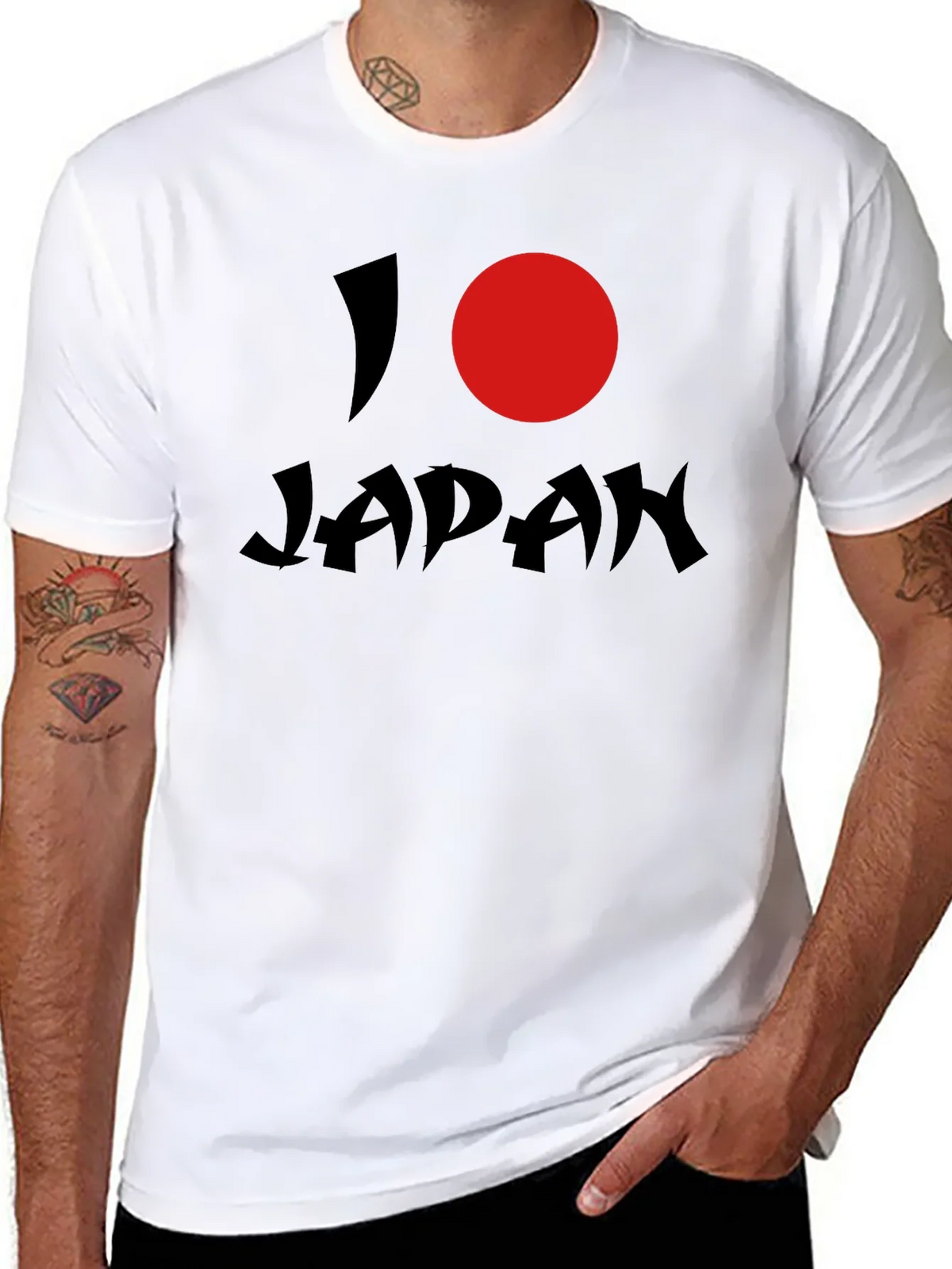 I Heart Japan Graphic Tee - Black Short Sleeve Shirt product image 10
