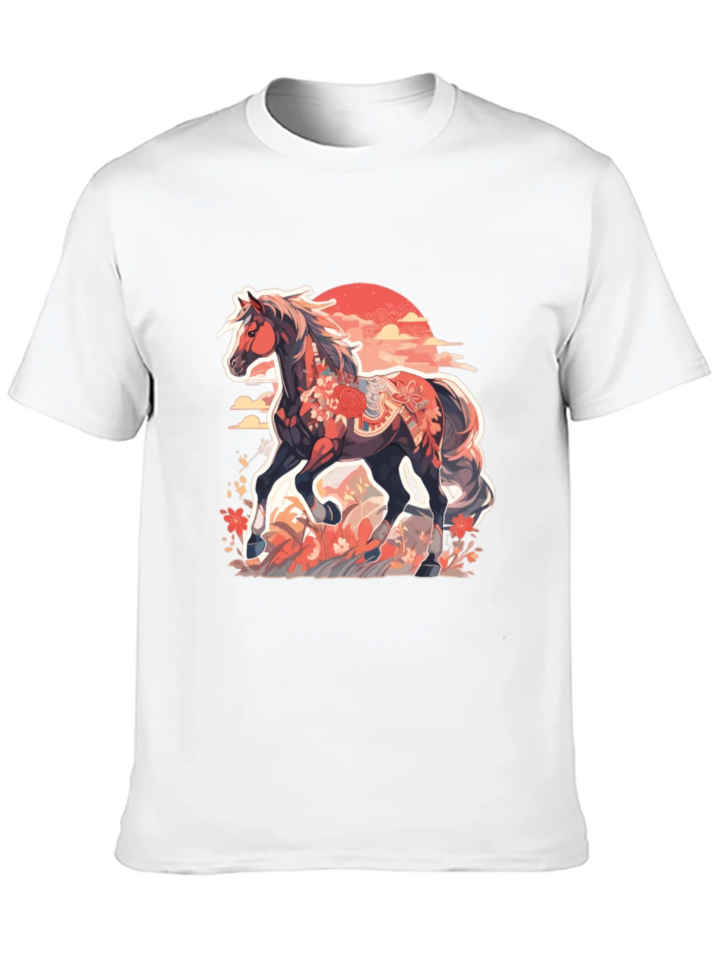 Floral Horse Graphic Tee - Mens Black T-Shirt product image 12
