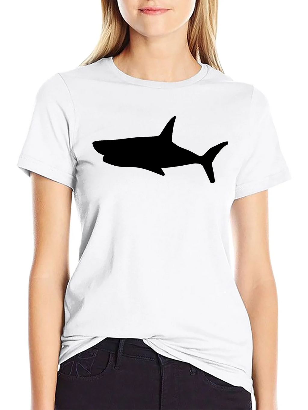 Shark Silhouette Black T-Shirt product image 11